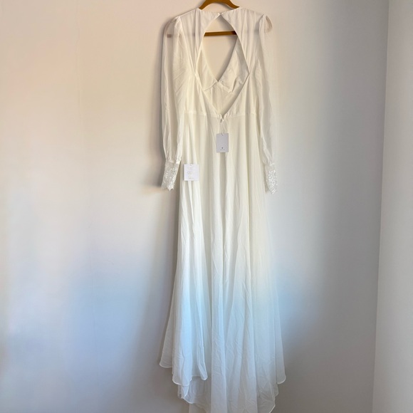 NWT Lulus Angelic Adoration White Backless Maxi Dress Size Medium - Picture 7 of 9